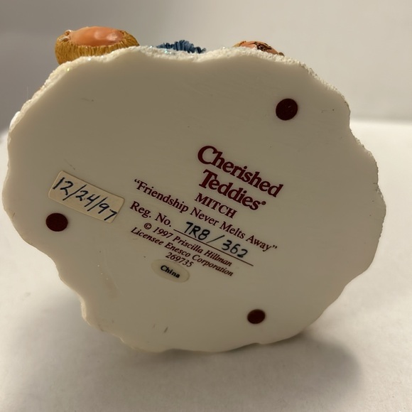 Cherished Teddies Mitch Friendship Never Melts Away Figure CT1 - Picture 3 of 3